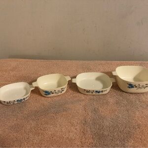 Vintage Chilton Corning Ware Plastic Baking Dishes Lot of 4 No Lids